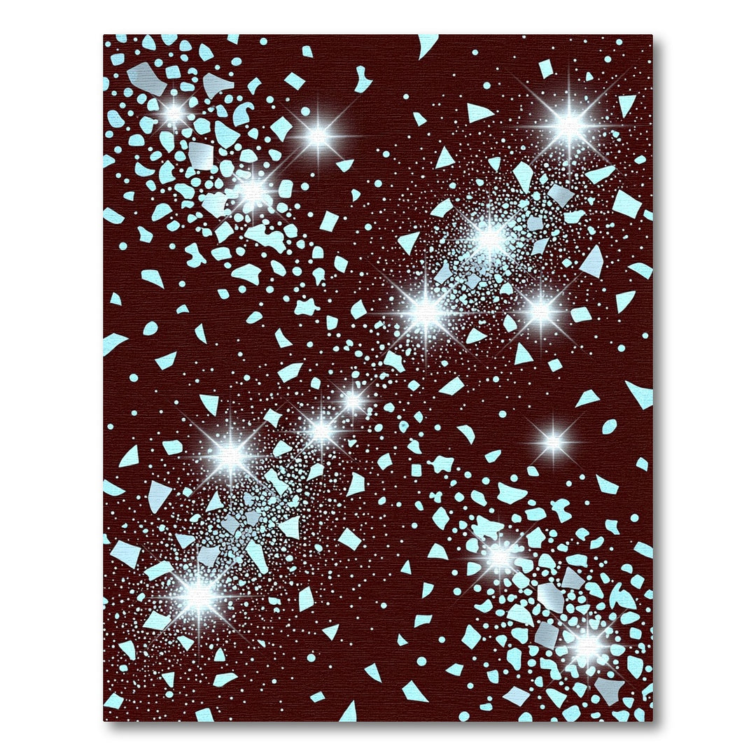 Deep Crimson Celestial Starburst Rug