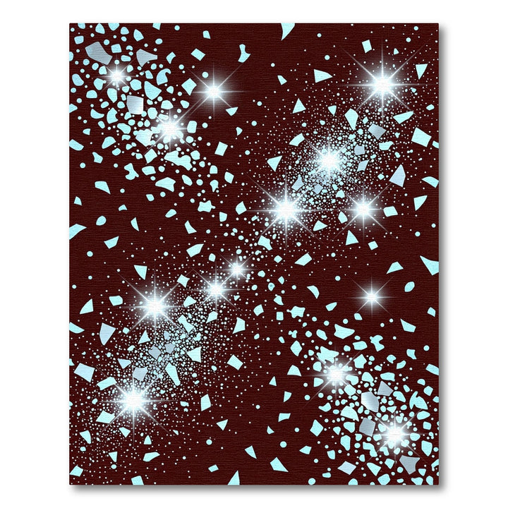 Deep Crimson Celestial Starburst Rug