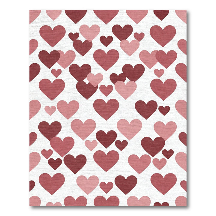 Rose Pink Hearts Cozy Room Accent Rug