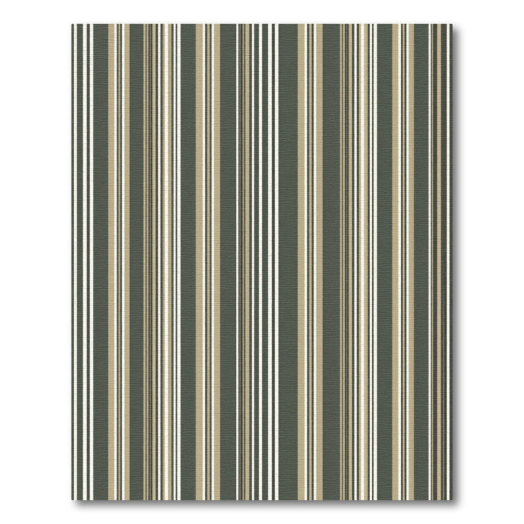 Classic Gray Khaki White Striped Rug