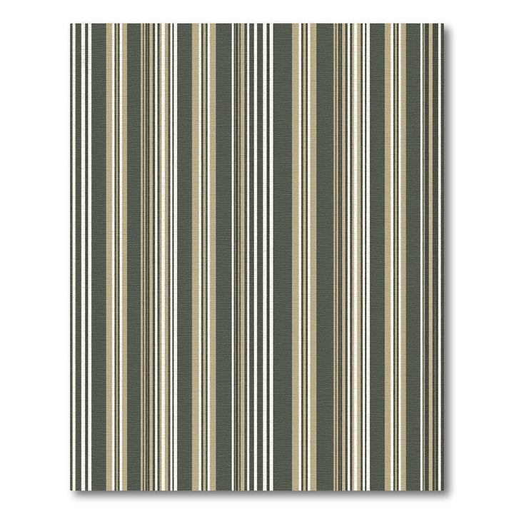 Classic Gray Khaki White Striped Rug