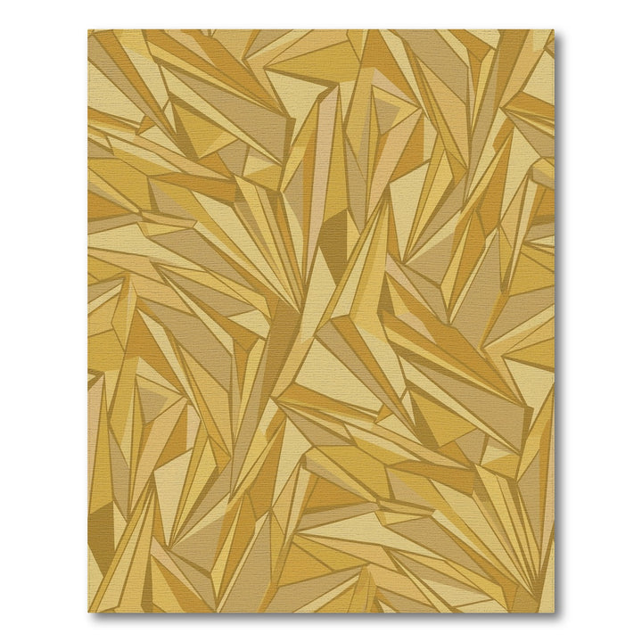 Golden Crystal Shard Geometric Rug