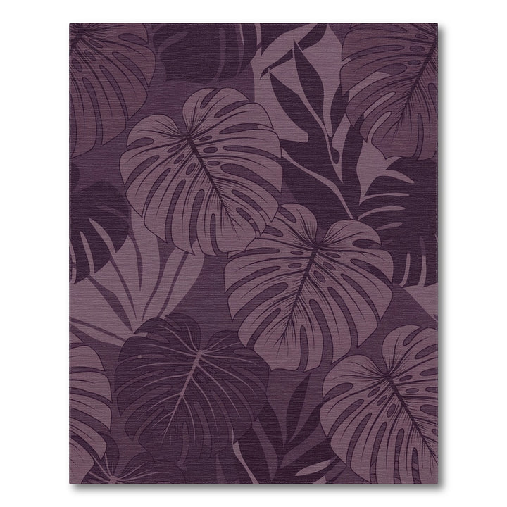 Monstera Leaf Violet Tropical Canopy Rug