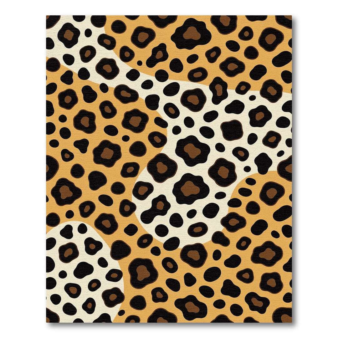 Bold Leopard Spots Cream Wash Rug