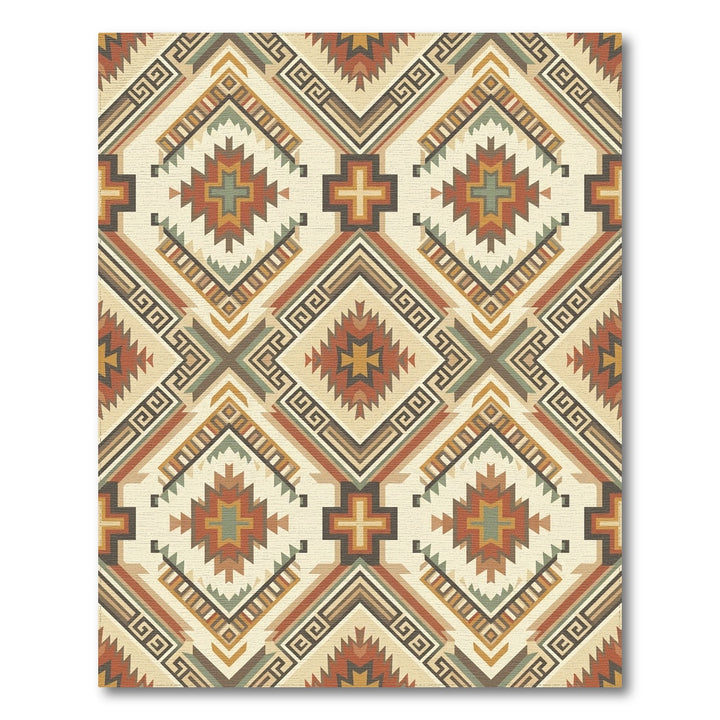 Earthy Southwest Diamond Geometric Rug