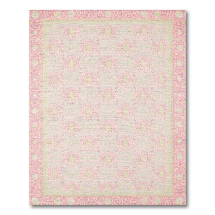 Blush Pink Floral Vintage Area Rug