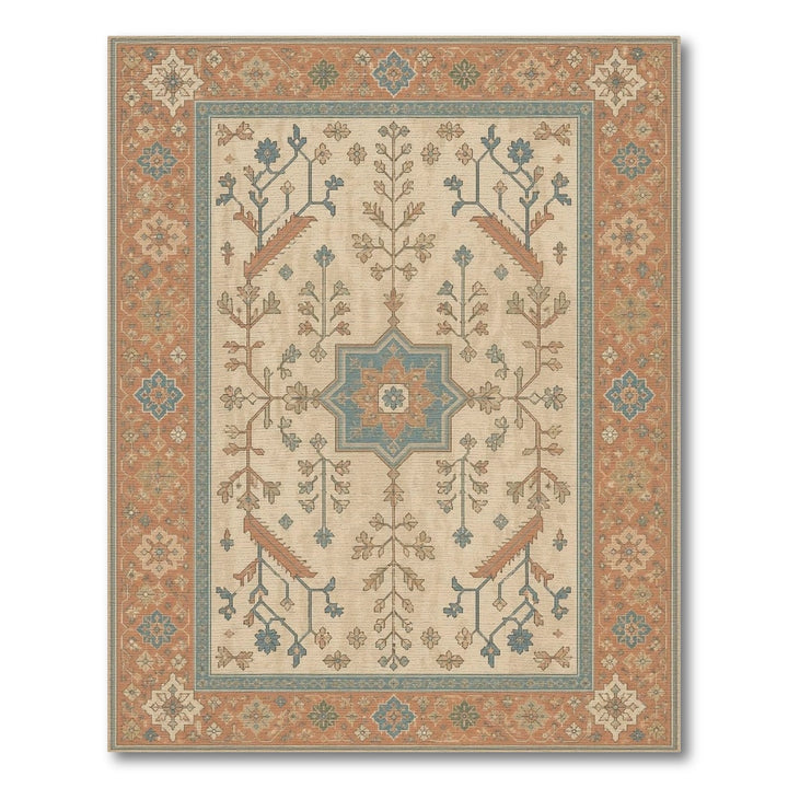 Blue and Teal Medallion Blue Teal Persian Medallion Area Rug