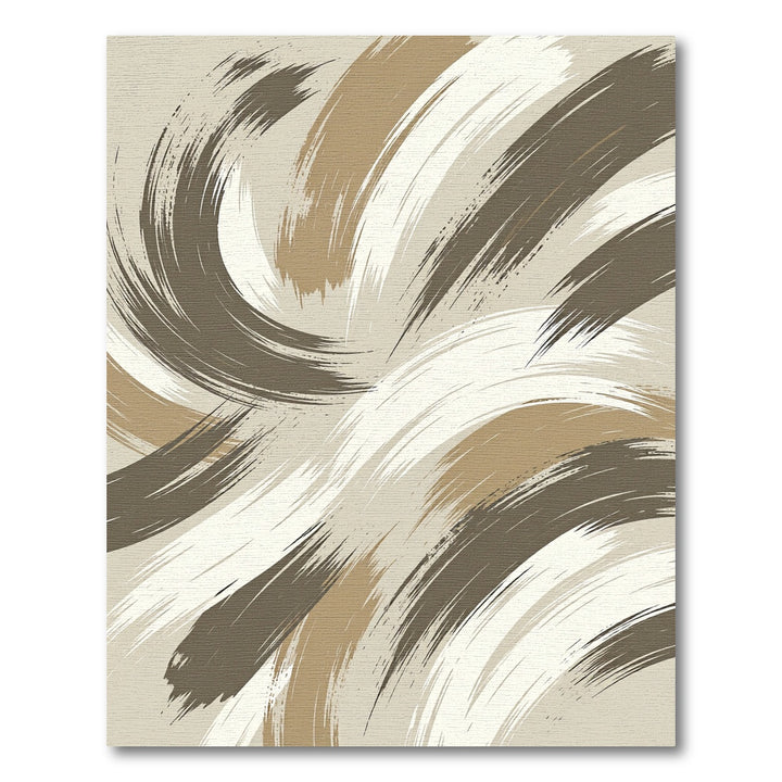 Earthy Abstract Brushstroke Rug