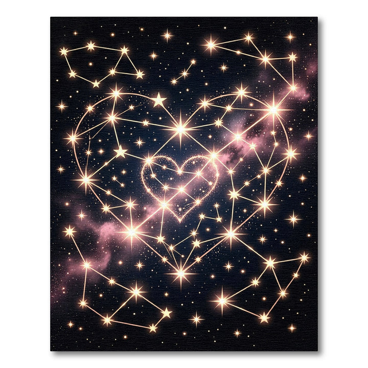 Heart Constellation Starry Night Rug