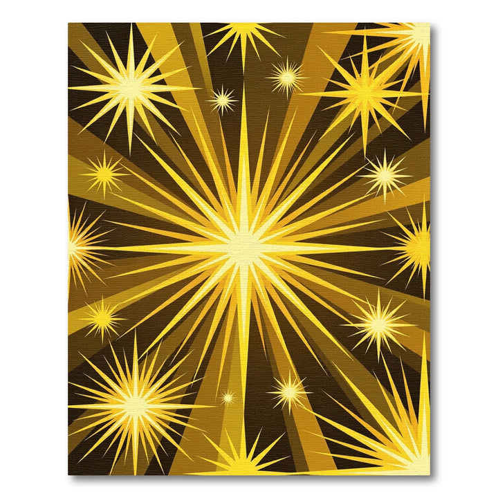Golden Sunburst Starburst Rug