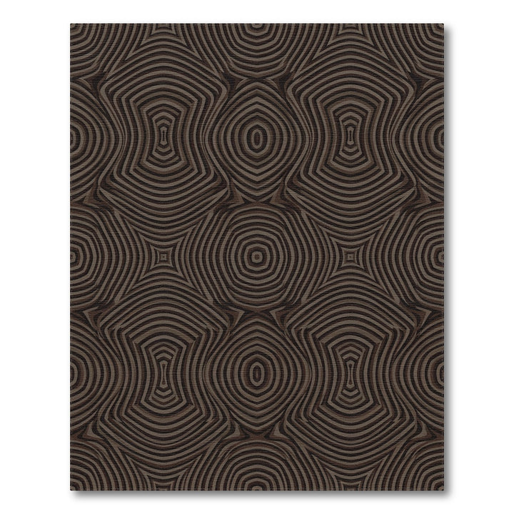Brown Ocular Concentric Wave Rug