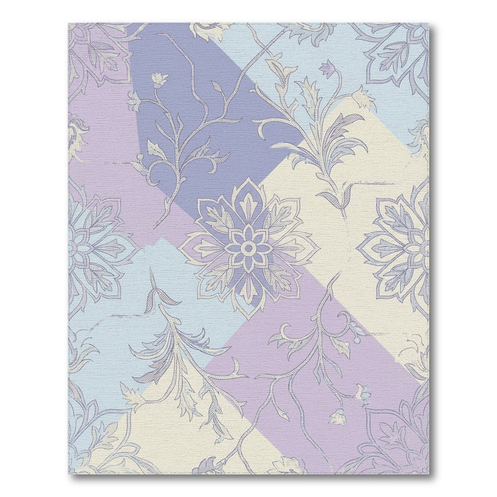 Patchwork Lavender Floral Vine Rug