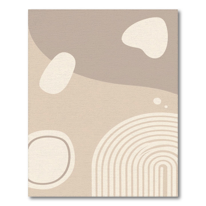 Beige Abstract Area Rug
