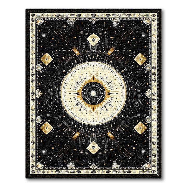 Gold Celestial Mandala Area Rug