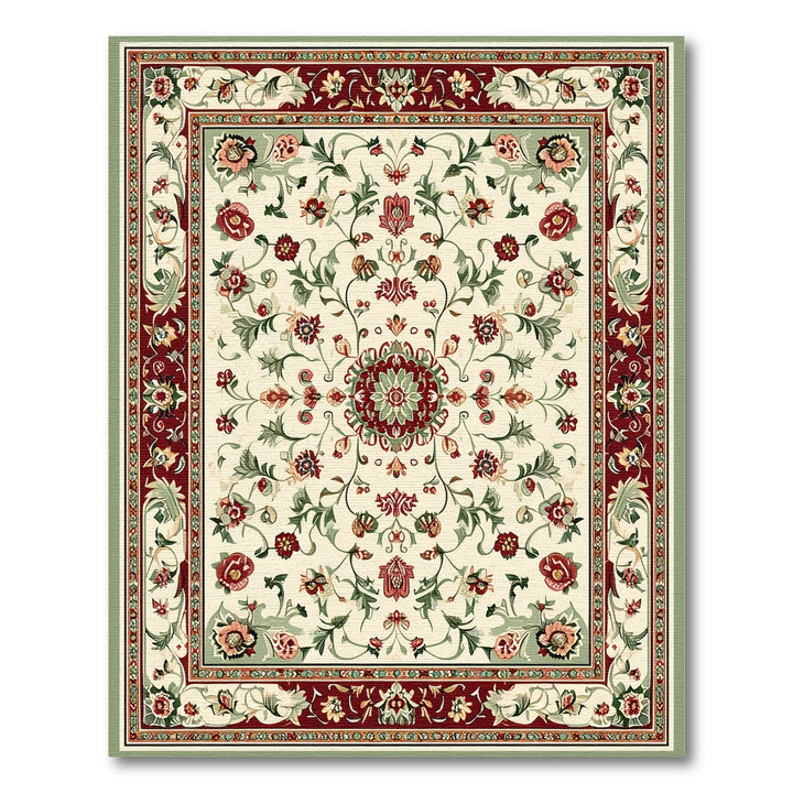 Red Floral Persian Area Rug