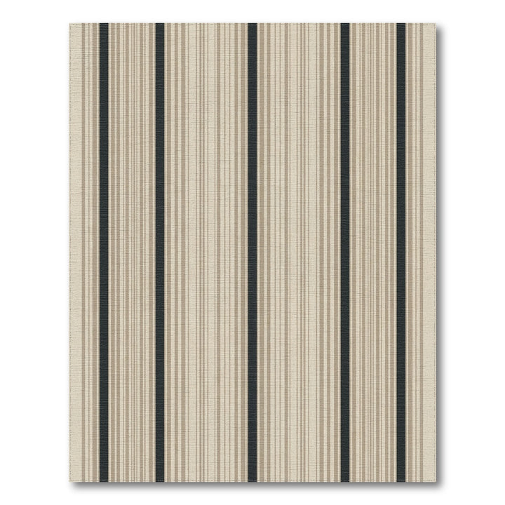 Rustic Earth Tone Vertical Stripe Rug