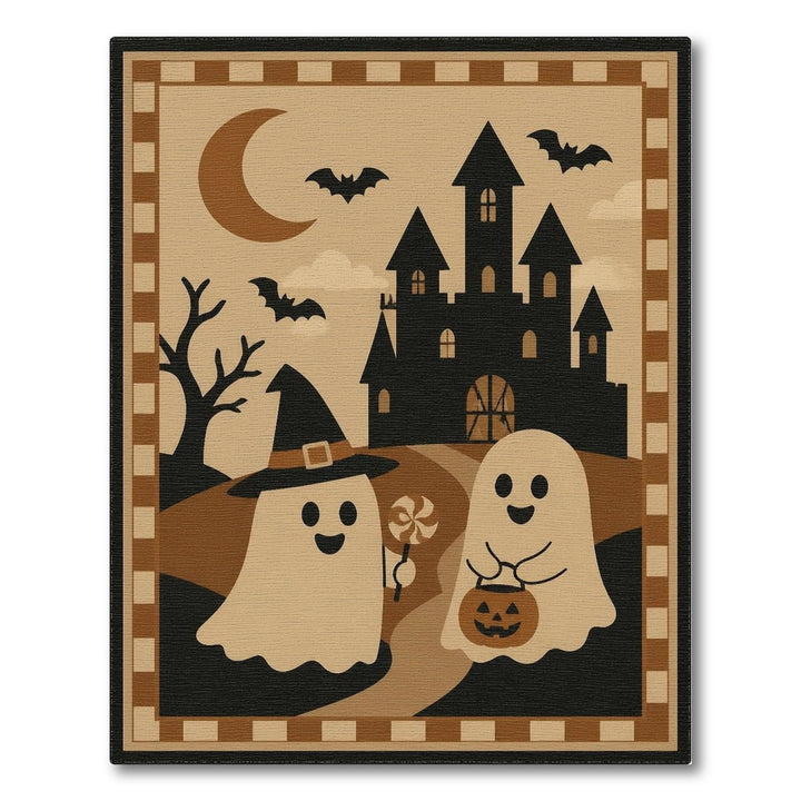 Halloween Ghosts Castle Kids Area Rug