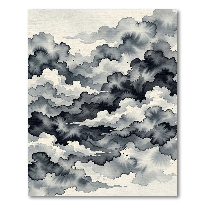 Ebony Cloudburst Watercolor Rug