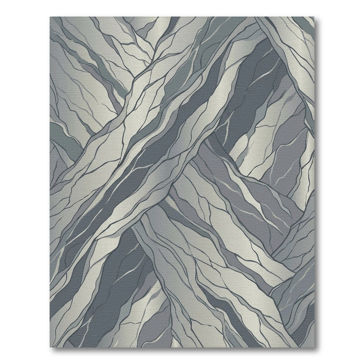 Abstract Gray Swirling Lines Rug