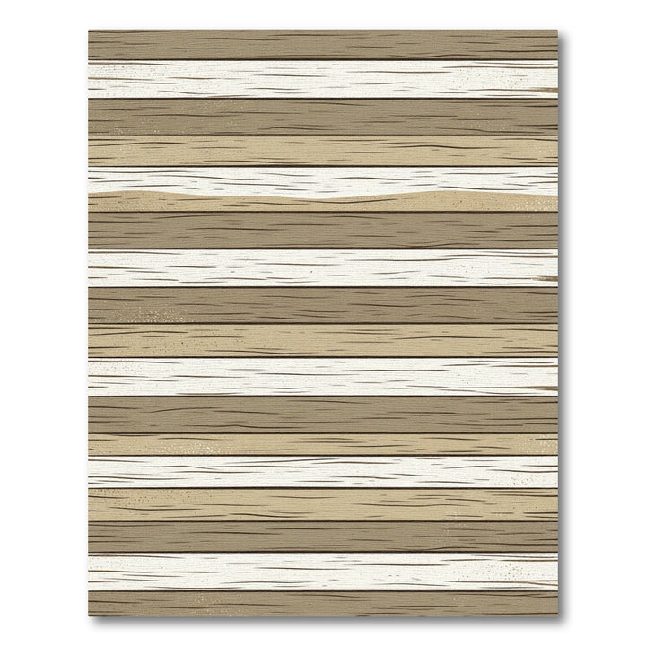 Earthy Toned Horizontal Plank Rug