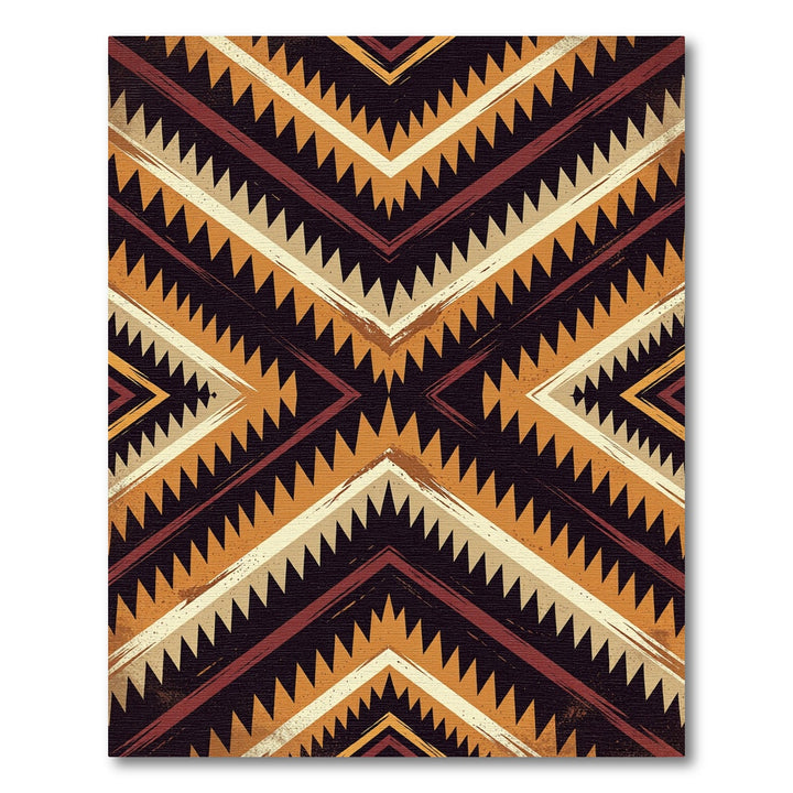 Bold Ethnic Chevron Pattern Rug