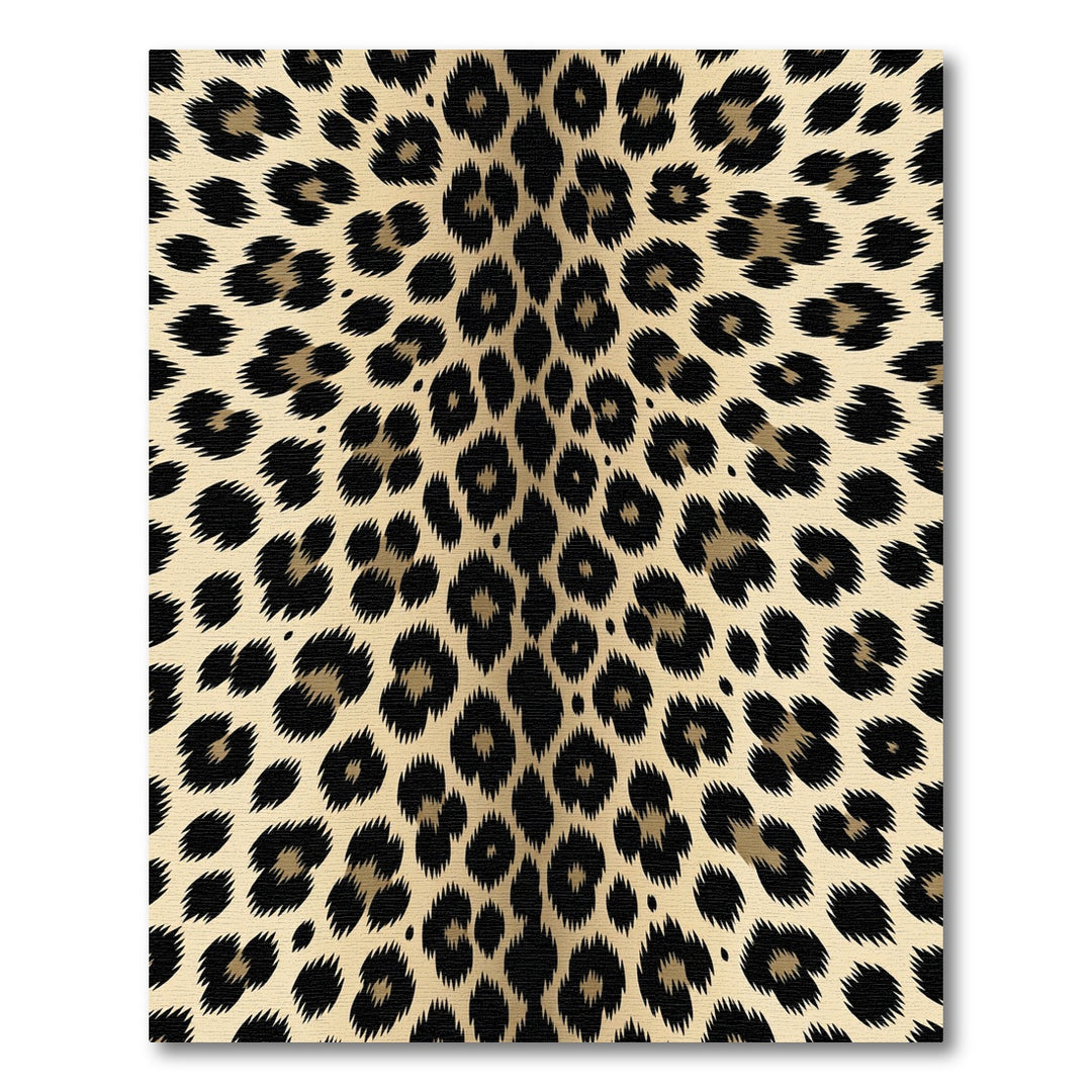 Luxurious Gold Leopard Spots Rug
