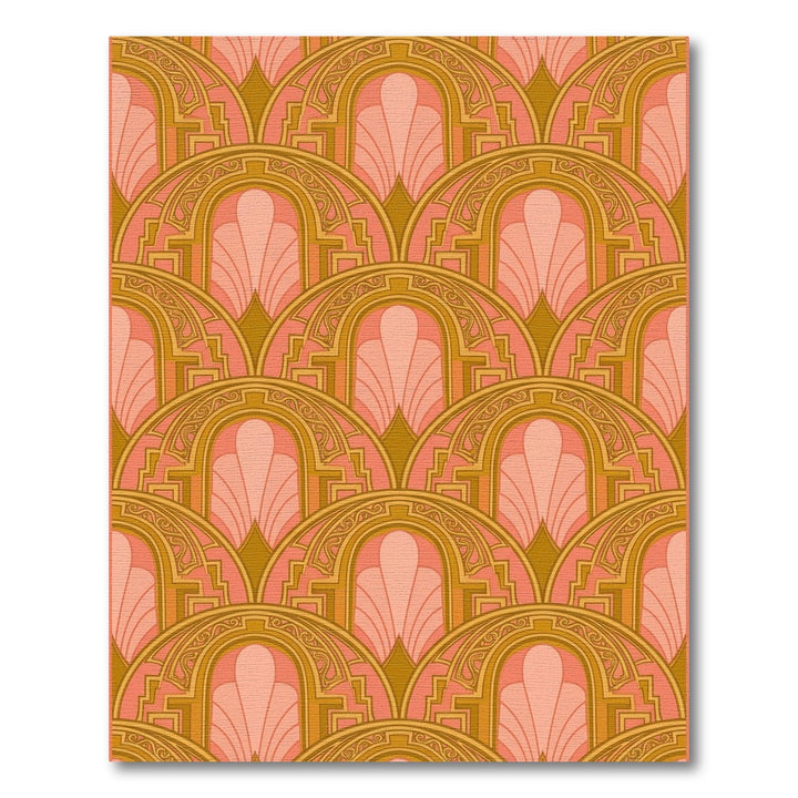 Art Deco Geometric Fan Shell Rug
