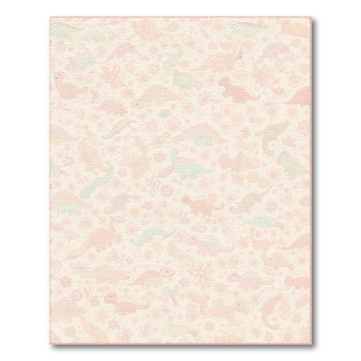 Pink Dinosaur Kids Cartoon Washable Area Rug
