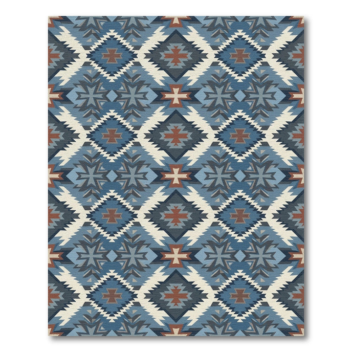 Navajo Inspired Geometric Diamond Rug