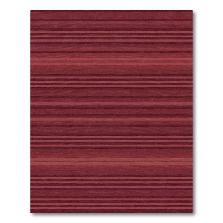 Deep Burgundy Horizontal Stripe Rug
