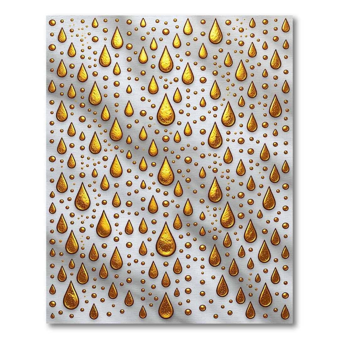 Golden Dripping Tears Scatter Rug