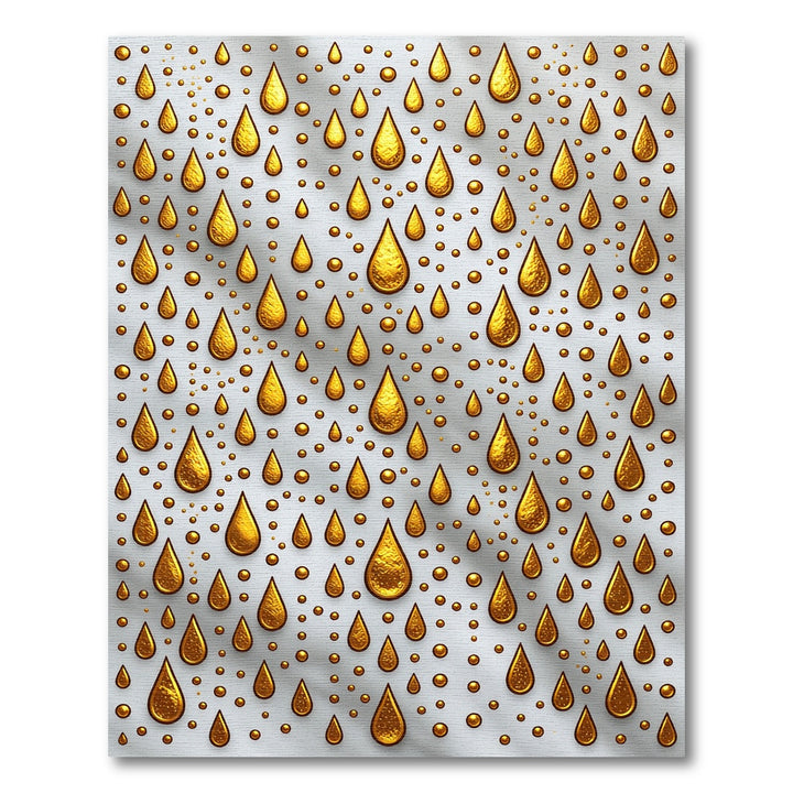 Golden Dripping Tears Scatter Rug
