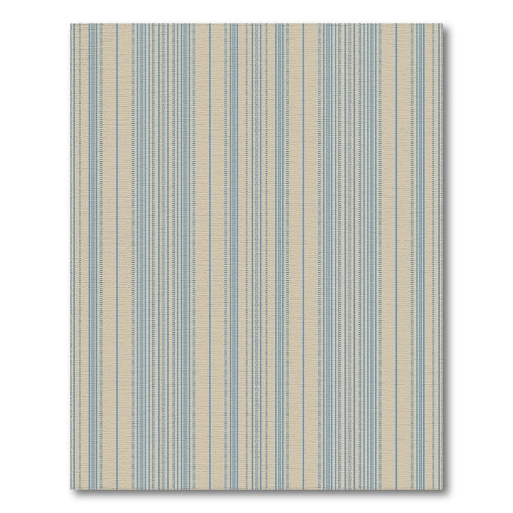 Earthy Blue Vertical Stripe Yarn Dye Rug