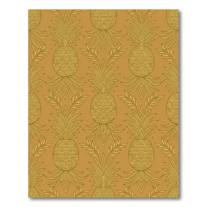 Golden Pineapple Tropical Medallion Rug