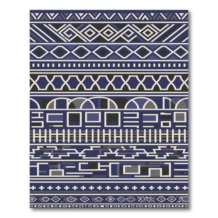 Blue Geometric Area Rug