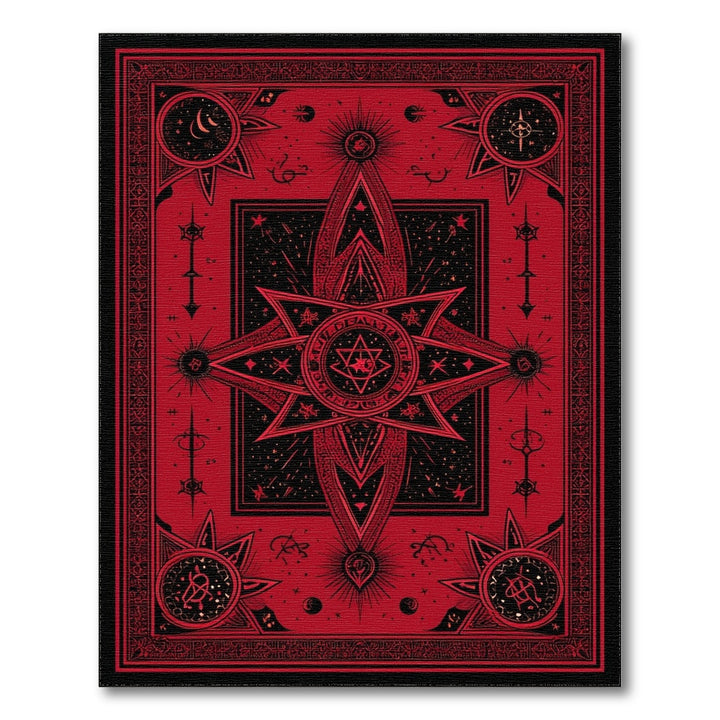 ODIKA Red Mystic Star Area Rug