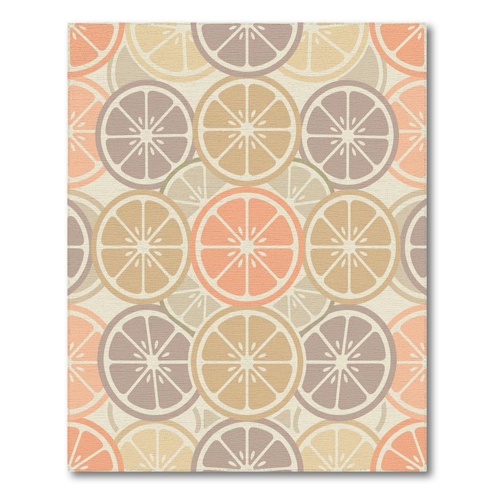 Retro Citrus Slices Arrangement Rug