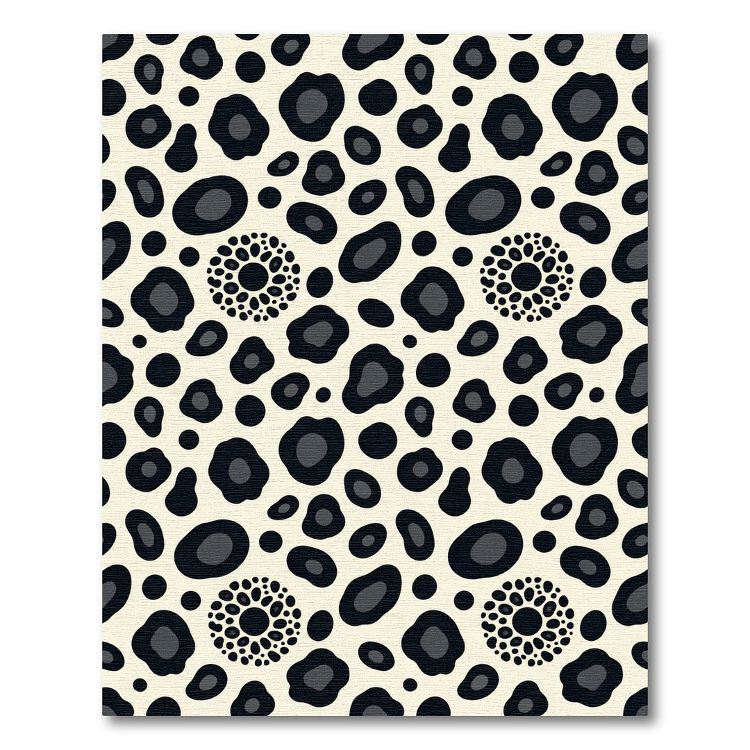 Leopard Spots Black Cream Rug