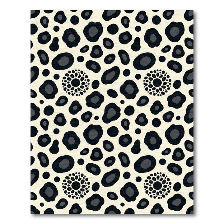 Leopard Spots Black Cream Rug