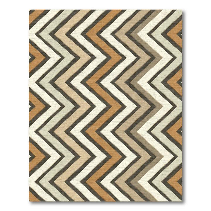Geometric Zigzag Earth Tone Rug