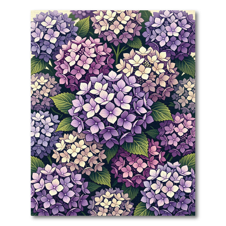 Vibrant Purple Hydrangea Floral Arrangement Rug