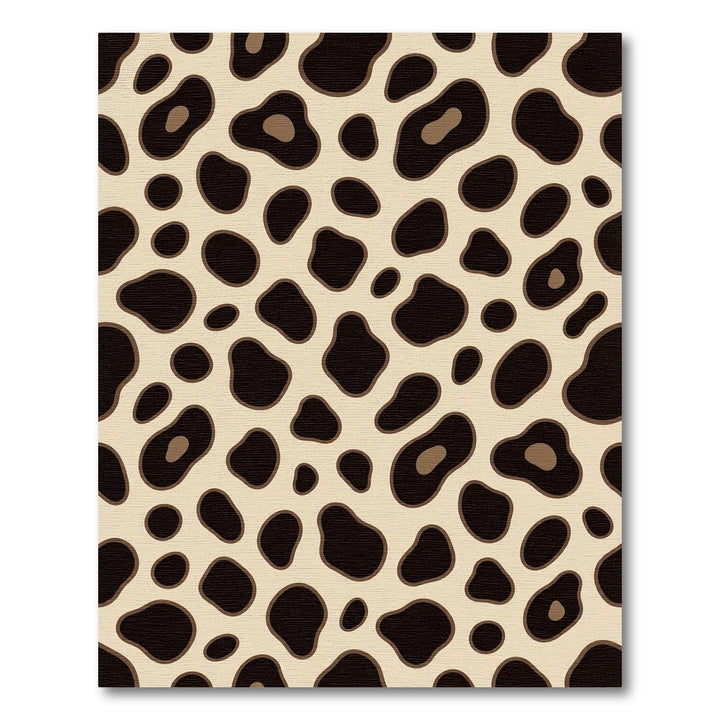 Trendy Black Cream Animal Spots Rug