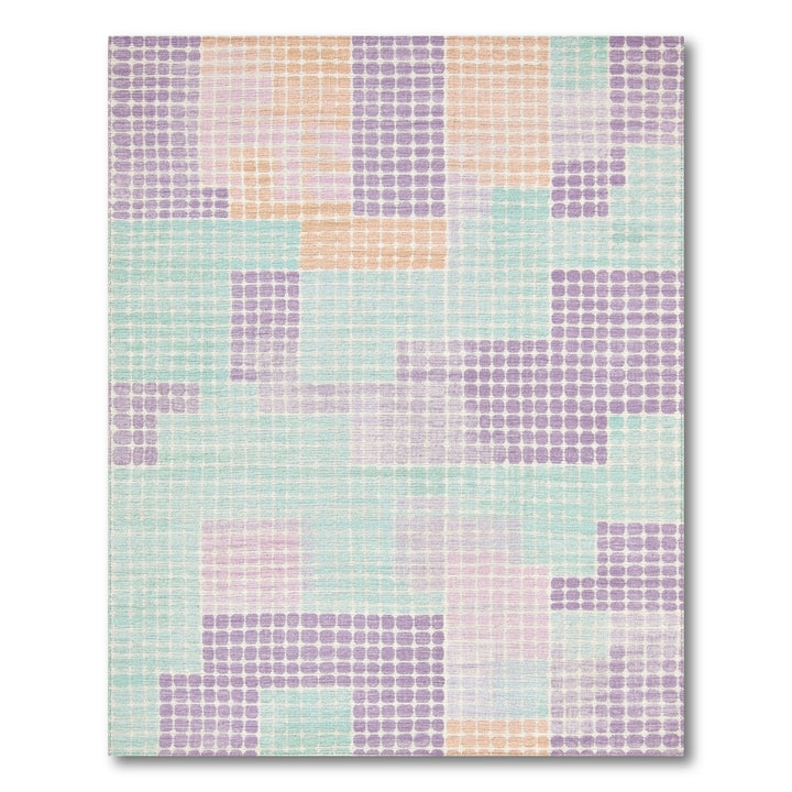 Soft Pastel Geometric Dot Area Rug