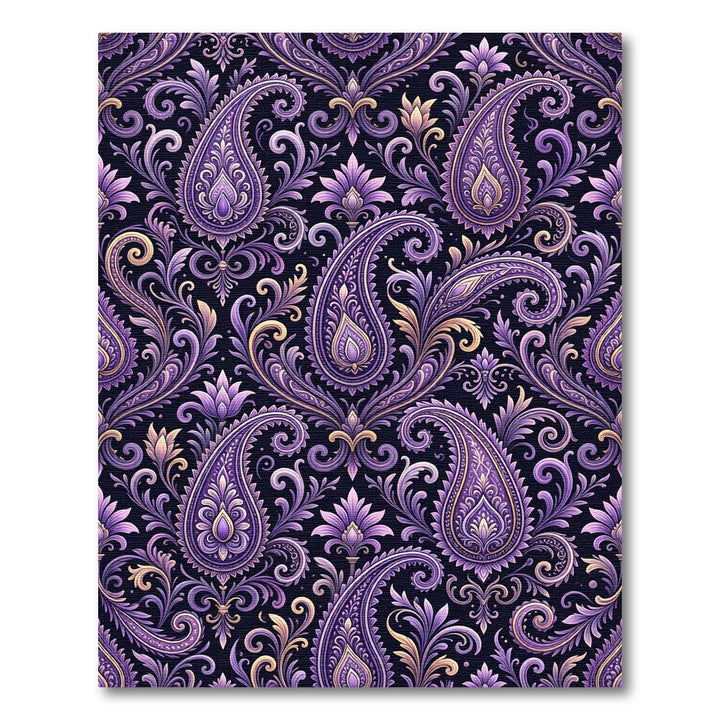 Regal Purple Paisley Flourish Rug
