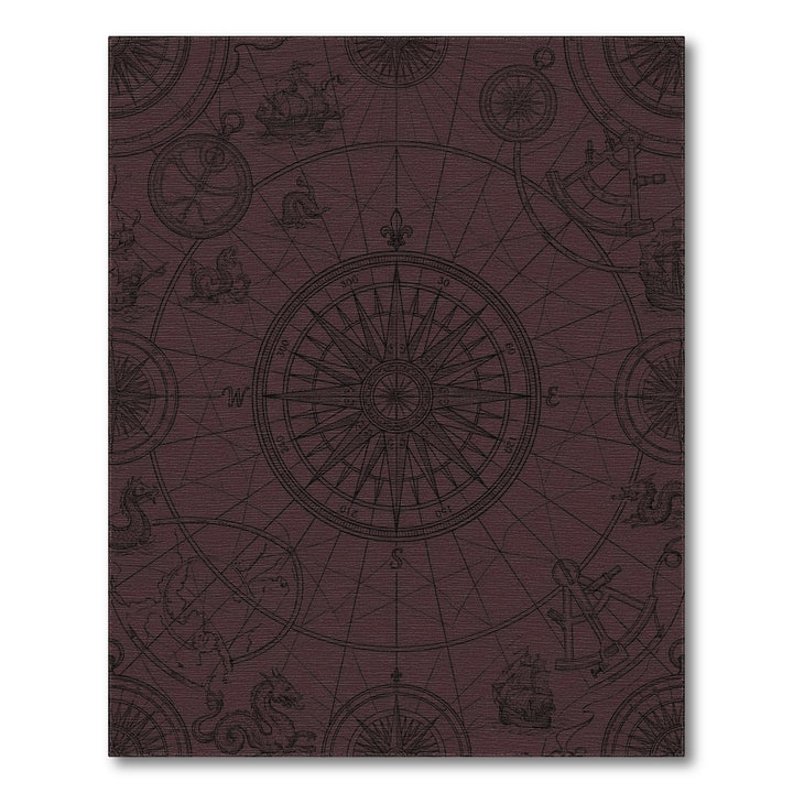 Vintage Nautical Map Compass Dragons Rug