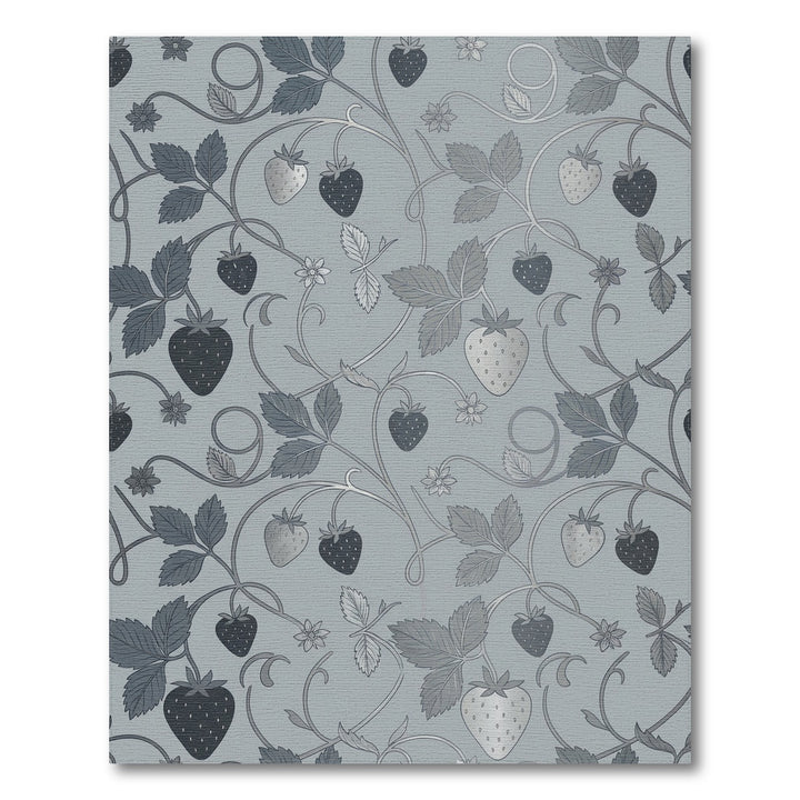 Gray Strawberry Vine Garden Rug