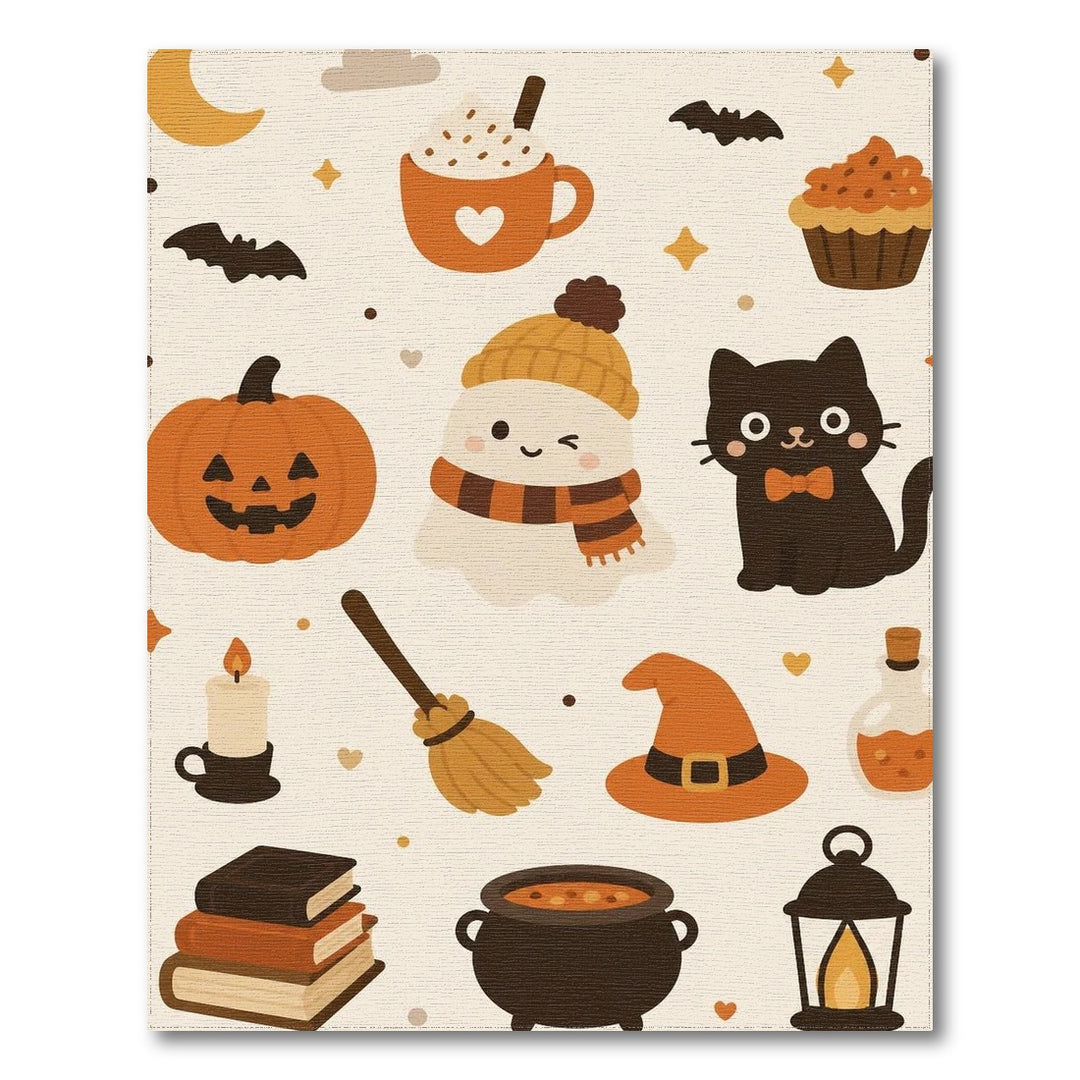 Multi-color and Patterns Cute Halloween Kids Cartoon Area Rug