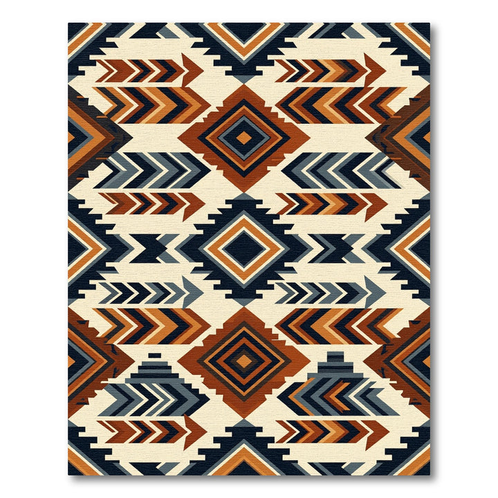 Southwestern Geometric Diamond Rug