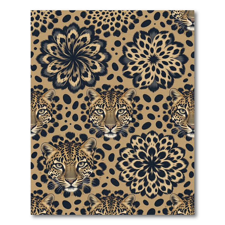Leopard Flower Exotic Animal Accent Rug