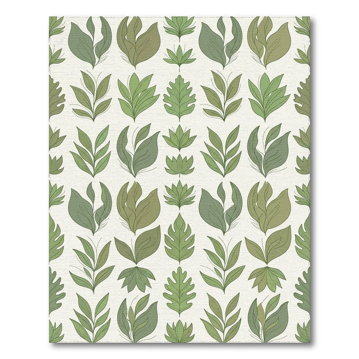 Verdant Foliage Medley Repeat Rug